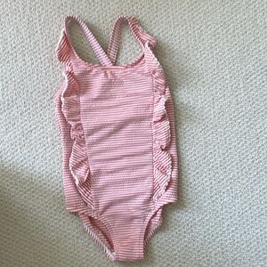 Seersucker Ruffle Mini Boden Swim Suit